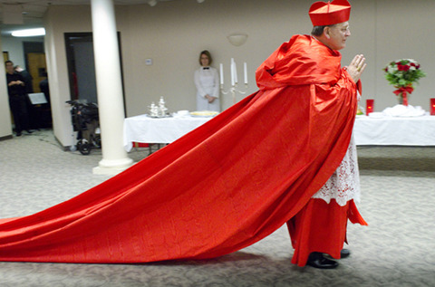 Raymond Cardinal Leo Burke visits the Oratory of Ss. Gregory and Augustine to celebrate Benediction of the Blessed Sacrament followed by a Reception. As Archbishop of St Louis, Cardinal Burke canonically established the Oratory on the first Sunday of Adve