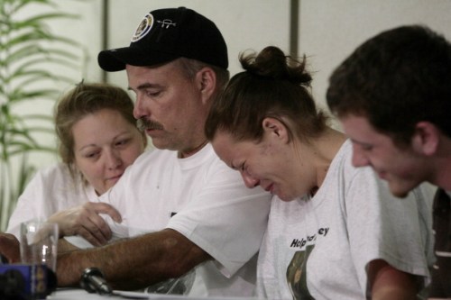 Kelsey Smith's family (from left) mother Missey Smith, dad,
